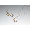 Kép 3/3 - Pandora 14K aranyozott organikus formájú kéttónusú medálos nyaklánc - 363882C00-45