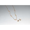 Kép 3/3 - Pandora 14K aranyozott organikus formájú ovális nyaklánc - 363883C01-45