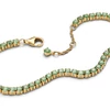 Kép 2/3 - Pandora 14K aranyozott szikrázó zöld tenisz karkötő 16 cm - 561469C02-16
