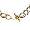 Kép 2/3 - Pandora 14K aranyozott organikus formájú szemes karkötő 18 cm - 563864C00-1