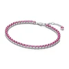 Kép 1/3 - Pandora szikrázó rózsaszín tenisz karkötő 16 cm - 591469C04-16