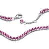 Kép 2/3 - Pandora szikrázó rózsaszín tenisz karkötő 16 cm - 591469C04-16