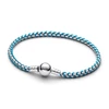 Kép 1/3 - Pandora kék zsinór kígyólánc karkötő 16 cm - 593816C01-16
