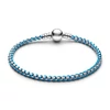 Kép 2/3 - Pandora kék zsinór kígyólánc karkötő 16 cm - 593816C01-16