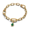 Kép 3/3 - Pandora Me 14K aranyozott zöld teknős mini függő charm - 763823C01