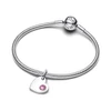 Kép 3/3 - Pandora Gravírozható Szív rózsaszín kristállyal charm - 794295C10