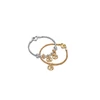 Kép 2/2 - Pandora szegecses 14k aranyozott karkötő szív csattal 21 cm - 562731C00-21