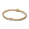 Kép 1/2 - Pandora logó 14k aranyozott karkötő cirkóniával 17 cm - 568342C01-17