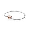 Kép 1/2 - Pandora Szív Rosé karkötő 16 cm - 580719-16