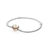 Kép 2/2 - Pandora Szív Rosé karkötő 16 cm - 580719-16