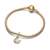Kép 3/4 - Pandora forgatható lópatkó ezüst és 14k aranyozott charm cirkóniával - 762713C01