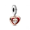 Kép 1/4 - Pandora kéttónusú szív függő charm - 782450C01