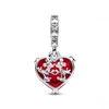 Kép 2/4 - Pandora Disney Mickey & Minnie muránói üveg szív charm - 792522C01
