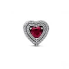 Kép 2/4 - Pandora szív piros kővel charm - 799218C02