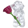 Kép 3/4 - Swarovski Kris mackó rózsával kristály dísz - 5691390