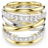 Kép 1/4 - Swarovski Hyperbola koktélgyűrű szett 52-es méret - 5740413