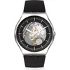 Kép 1/2 - Swatch Black Skeleton unisex óra - SS07S115