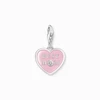 Kép 1/3 - Thomas Sabo Charm Club "Legjobb Anya" rózsaszín szív charm - 2021-007-9