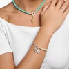 Kép 2/2 - Thomas Sabo Charming Collection fehér gyöngyökkel karkötő 19 cm - A2098-082-14-L19