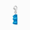 Kép 2/5 - Thomas Sabo x Haribo kék gumimaci kristályüveg charm - 2181-017-1