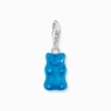 Kép 1/5 - Thomas Sabo x Haribo kék gumimaci kristályüveg charm - 2181-017-1
