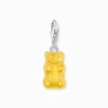 Kép 1/6 - Thomas Sabo x Haribo sárga gumimaci kristályüveg charm - 2183-017-4
