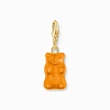 Kép 1/6 - Thomas Sabo x Haribo narancssárga gumimaci kristályüveg charm - 2186-413-8