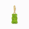 Kép 1/5 - Thomas Sabo x Haribo zöld gumimaci kristályüveg charm - 2192-413-6