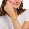Kép 2/4 - Thomas Sabo x Haribo gumimaci kristályüveg gyöngy karkötő 15 cm - A2154-017-6-L15