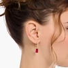 Kép 2/3 - Thomas Sabo x Haribo fél pár piros gumimaci kristályüveg karika fülbevaló - CR726-414-10