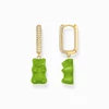 Kép 1/5 - Thomas Sabo x Haribo fél pár zöld gumimaci kristályüveg karika fülbevaló - CR727-414-6