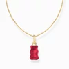 Kép 2/5 - Thomas Sabo x Haribo piros gumimaci kristályüveg nyaklánc 45 cm - KE2209-414-10-L45