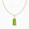 Kép 2/4 - Thomas Sabo x Haribo zöld gumimaci kristályüveg nyaklánc 45 cm - KE2209-414-6-L45