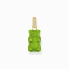 Kép 1/4 - Thomas Sabo x Haribo zöld gumimaci kristályüveg medál - PE967-414-6