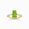 Kép 1/5 - Thomas Sabo x Haribo zöld gumimaci kristályüveg gyűrű 54-es méret - TR2459-414-6-54