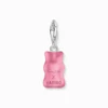Kép 2/2 - Thomas Sabo x Haribo rózsaszín gumimaci kristályüveg charm - 2193-017-9