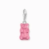 Kép 1/2 - Thomas Sabo x Haribo rózsaszín gumimaci kristályüveg charm - 2193-017-9