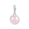 Kép 1/4 - Thomas Sabo Charm Club rózsaszín békejel charm - 2207-007-9