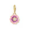 Kép 1/3 - Thomas Sabo Charm Club aranyozott rózsaszín virág charm - 2208-565-7