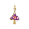 Kép 1/4 - Thomas Sabo Charm Club aranyozott színes légyölő galóca charm - 2211-471-7