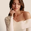 Kép 3/4 - Thomas Sabo Charm Club Connect aranyozott szerencsehozó lóhere 3D-ben charm medál - CC1236-413-39