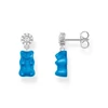 Kép 1/3 - Thomas Sabo x Haribo kék gumimaci kristályüveg fülbevaló - H2330-052-1