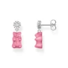 Kép 1/3 - Thomas Sabo x Haribo rózsaszín gumimaci kristályüveg fülbevaló - H2330-052-9