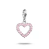 Kép 1/3 - Thomas Sabo Charm Club Rózsaszín szív charm - 2241-051-9