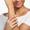 Kép 2/2 - Thomas Sabo Charming Collection szív rózsaszín kövekkel karkötő 19 cm - A2091-041-9-L19