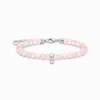 Kép 1/2 - Thomas Sabo Charming Collection rózsakvarc gyöngyökkel karkötő 19 cm - A2097-034-9-L19