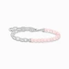 Kép 1/2 - Thomas Sabo Charming Collection rózsakvarc gyöngyökkel karkötő 17 cm - A2098-034-9-L17