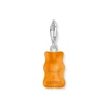 Kép 3/4 - Thomas Sabo x Haribo narancssárga gumimaci kristályüveg charm medál - 2185-017-8