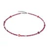 Kép 2/4 - Coeur De Lion Joyful Colours Flex silver-red karkötő - 4460/30-0317