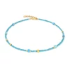 Kép 2/4 - Coeur De Lion Joyful Colours Flex gold-turquoise karkötő - 4460/30-0616